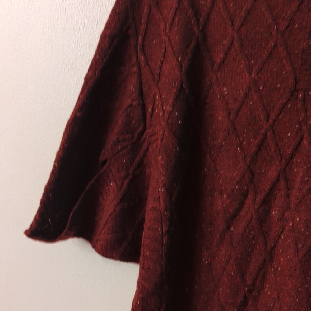 St John's Bay L Women's Burgundy Sweater - Picture 3 of 13